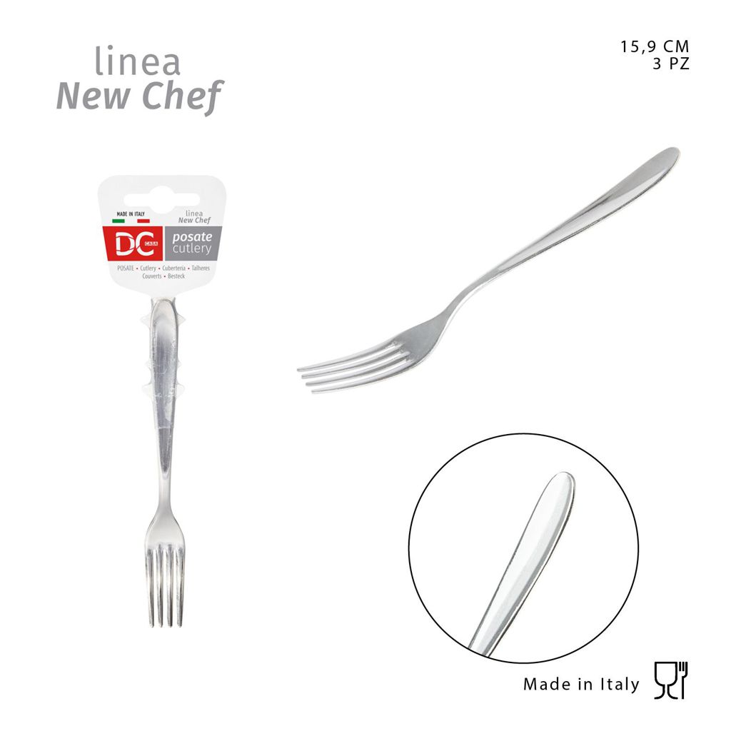 DC CASA  SERVNEW CHEF 18/C FORCH.DOLCE 15.9CM 3PZ