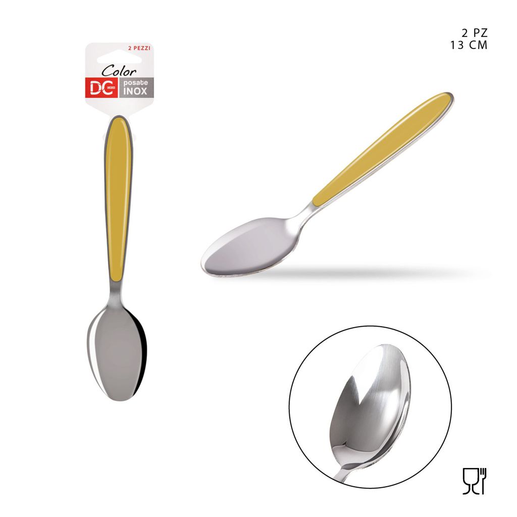 DC CASA  L/GIALLO CUCCH.CAFFE M/PLAST13X2.5CM 2PZ