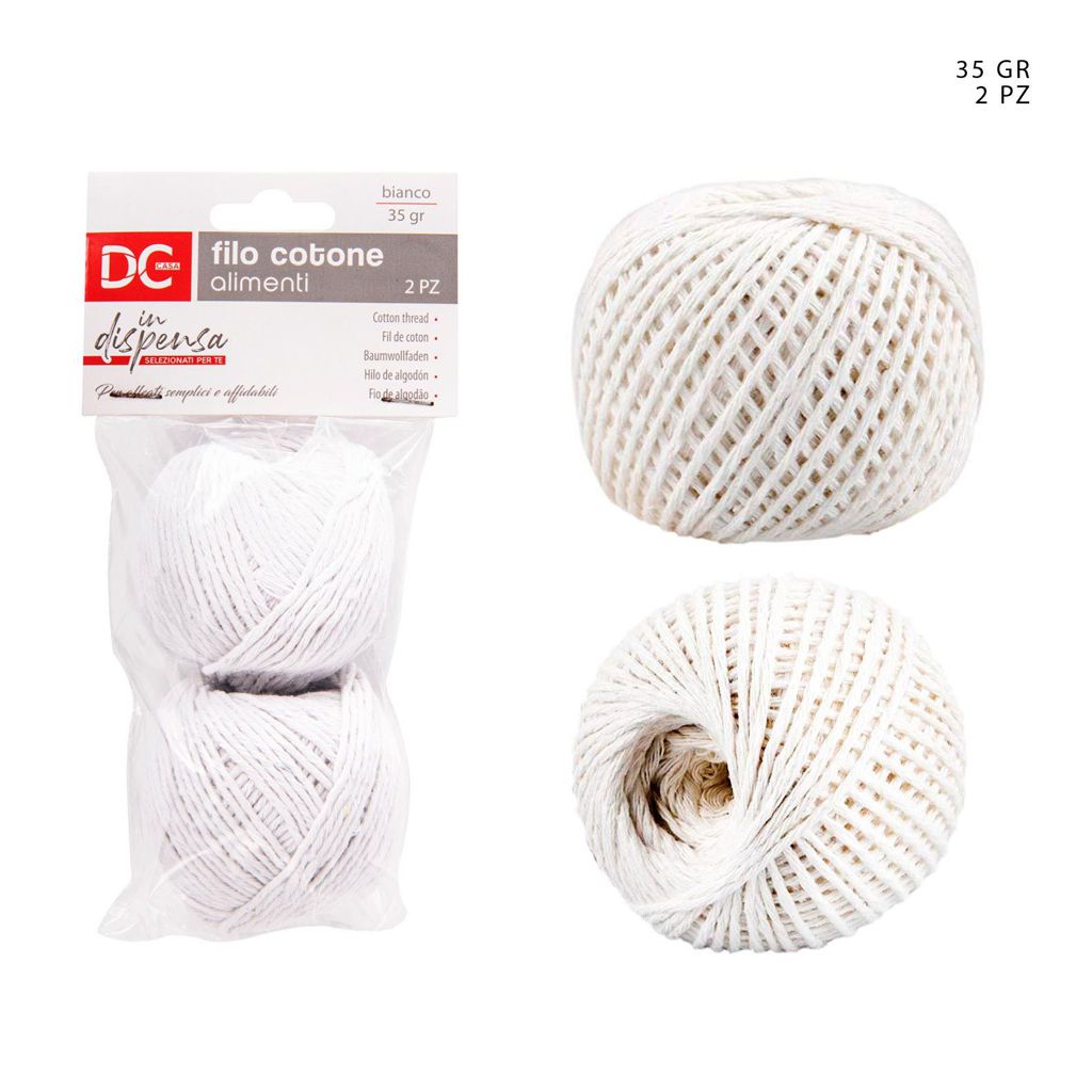 DC CASA  FILO COTONE ALIMENTI 35G 2PZ BIANCO