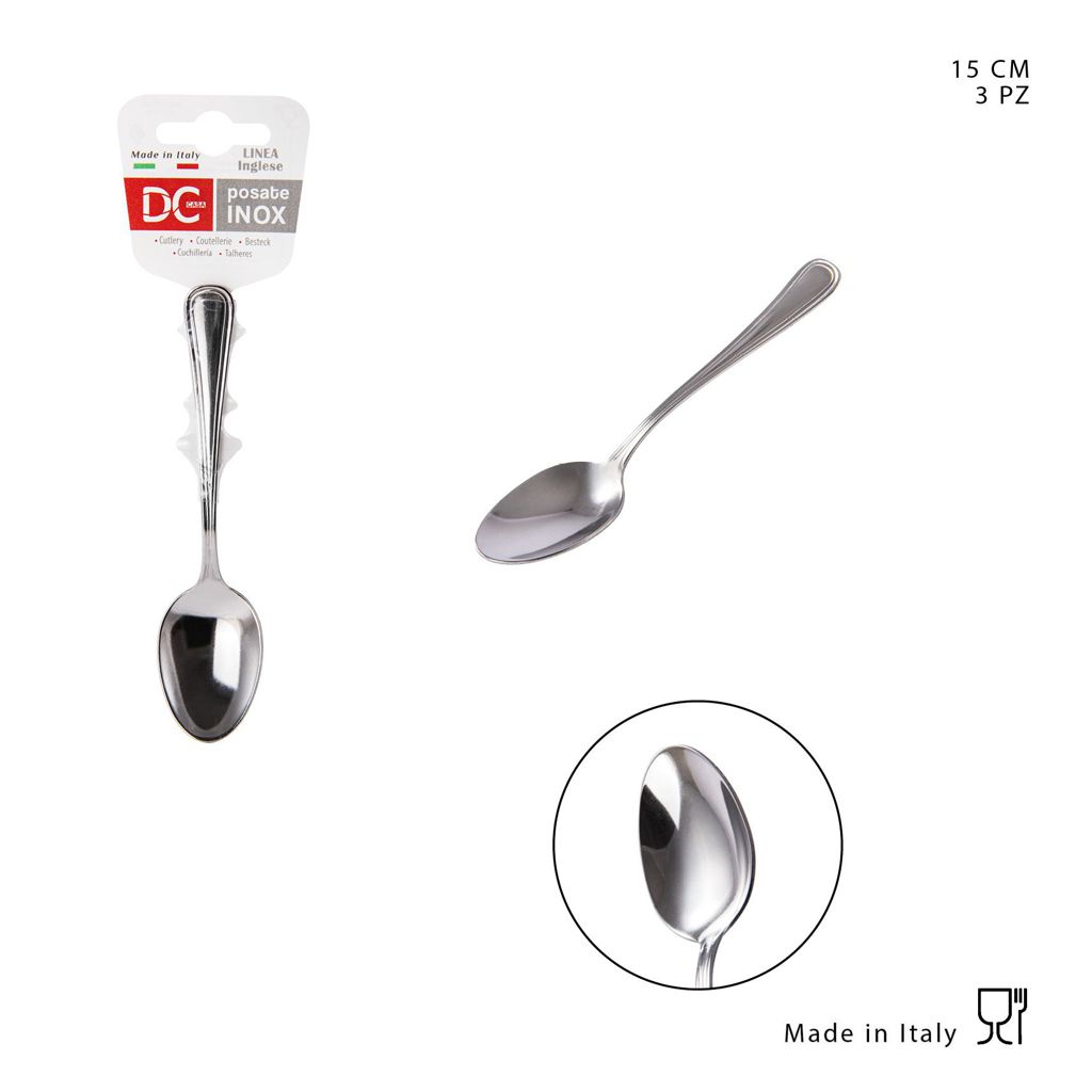 DC CASA  SERVINGLESE 18/C CUCCH.CAFFE 13CM 3PZ