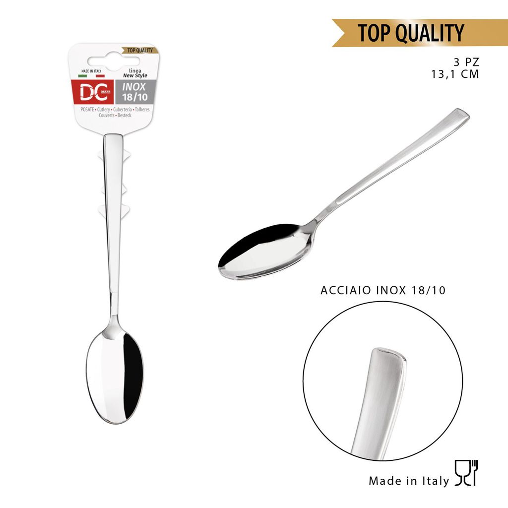 DC CASA NEWSTYLE CUCCH.CAFFE INOX 18/10 13.1CM 3PZ