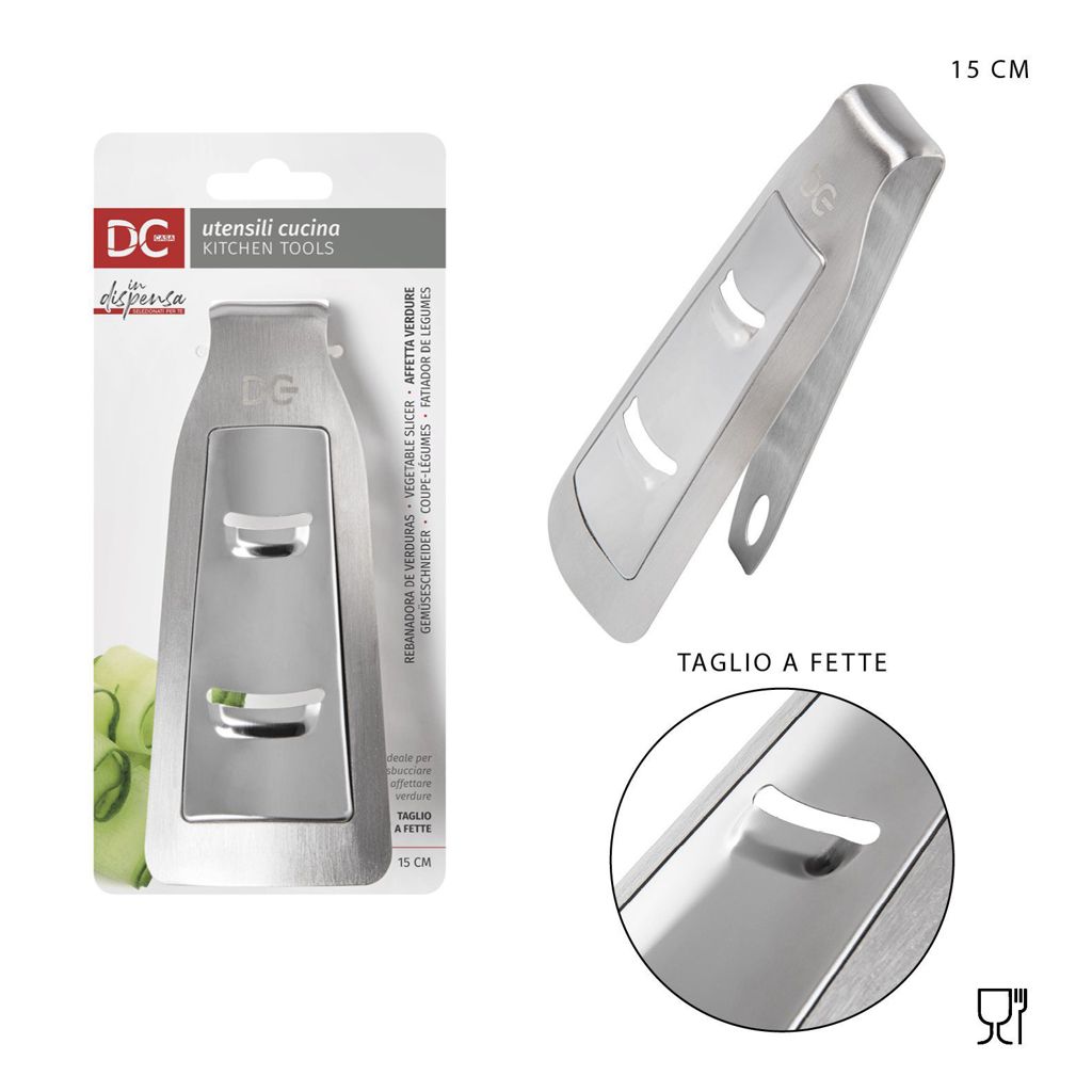 DC CASA AFFETTA VERDURE C/MAN.ACCIAIO 15X6X5.5CM