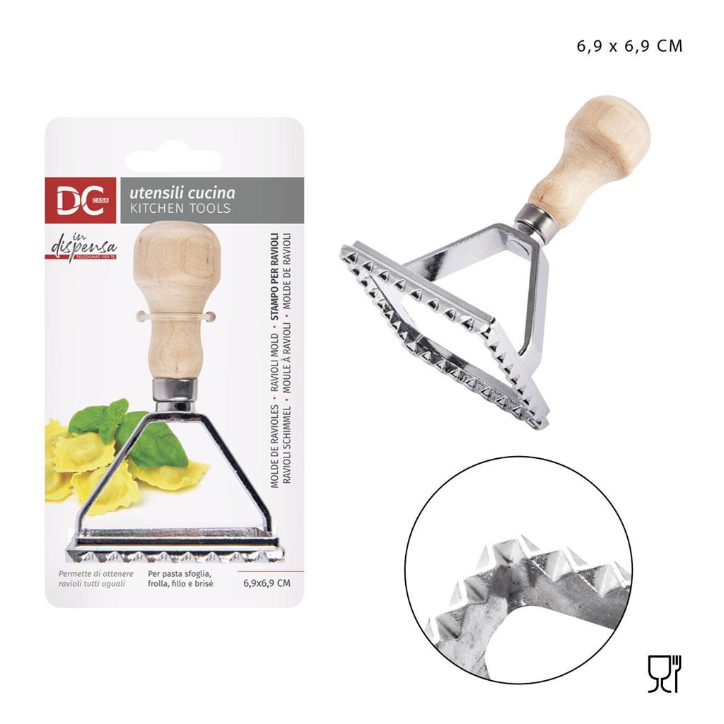 DC CASA STAMPO RAVIOLI M/LEGNO QUADRATO 11.5X6.9CM