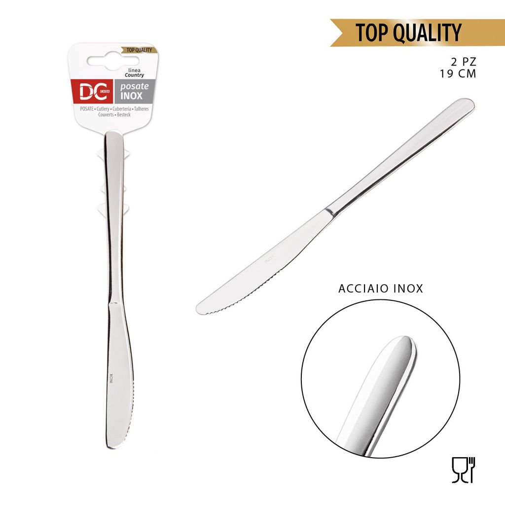 DC CASA  COUNTRY COLTELLO FRUTTA INOX 19CM 2PZ