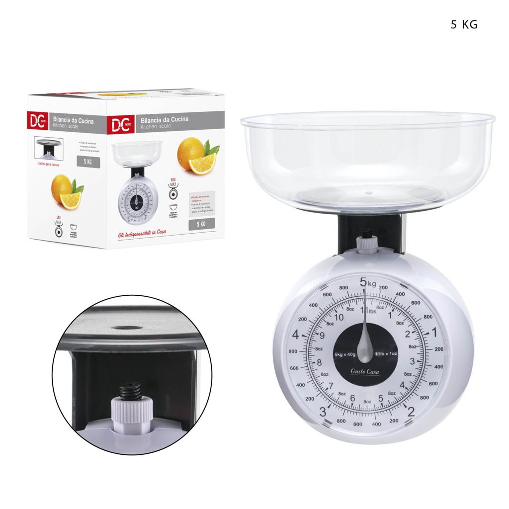 DC CASA BILANCIA CUCINA 5KG BIANCO/TRASP