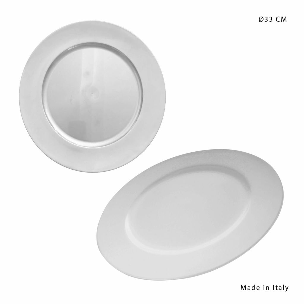 DC CASA SOTTO PIATTO PLAST D33CM ARGENTO