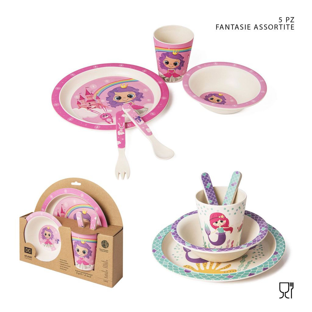 DC CASA SET PIATTI+POSATE BAMBINI 5PZ 1#