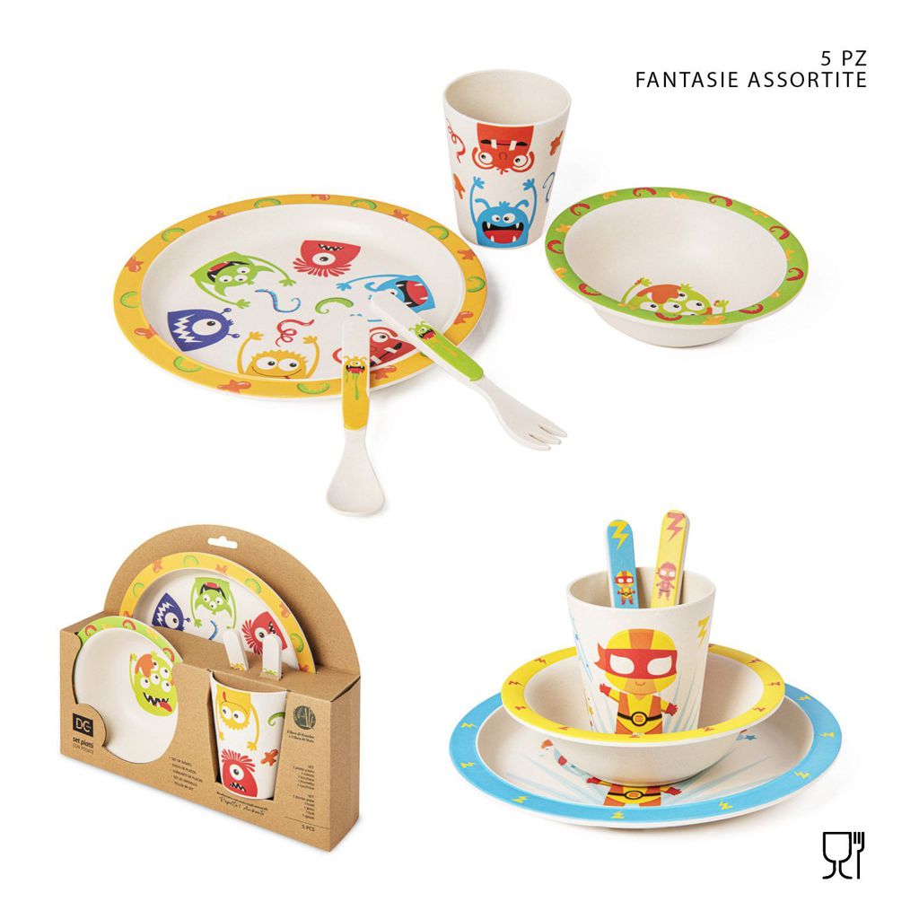 DC CASA SET PIATTI+POSATE BAMBINI 5PZ 2#