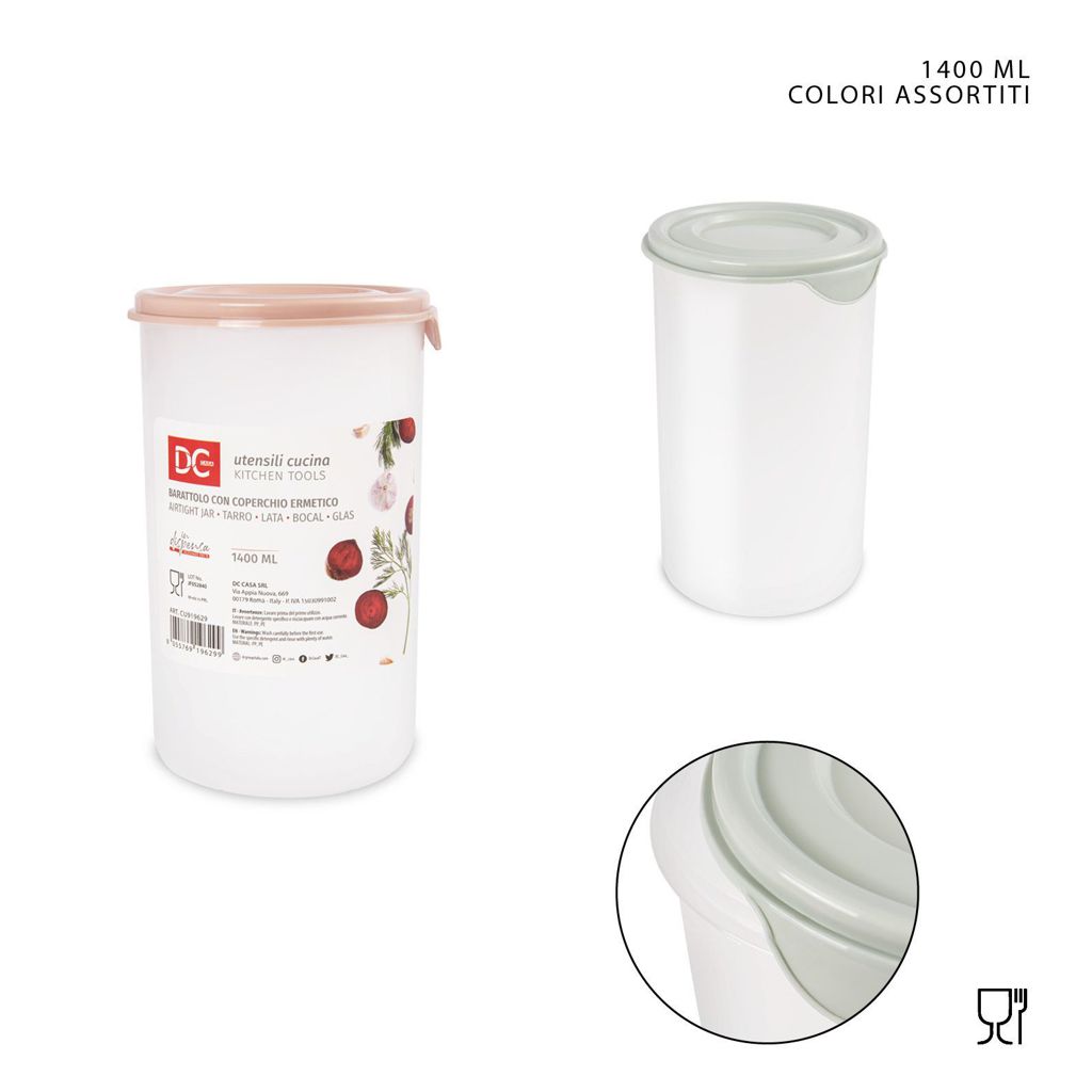 DC CASA BARATTOLO C/COP. ERMETICO PLASTICA 1400ML